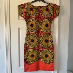African Print Dress Size XS